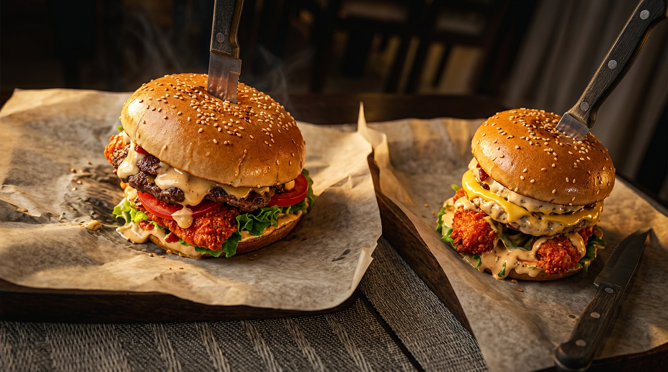 Corniche Cafe signature burgers